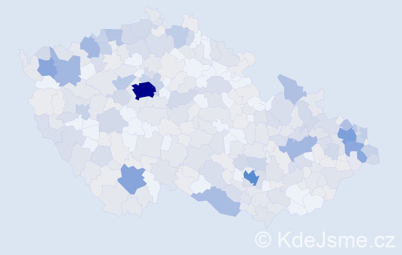 Jméno: 'Hermína', počet výskytů 695 v celé ČR