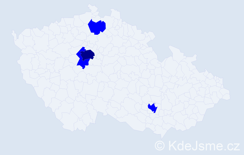 Jméno: 'Gohar', počet výskytů 5 v celé ČR