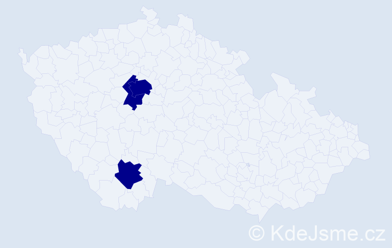 Jméno: 'Ayda', počet výskytů 3 v celé ČR
