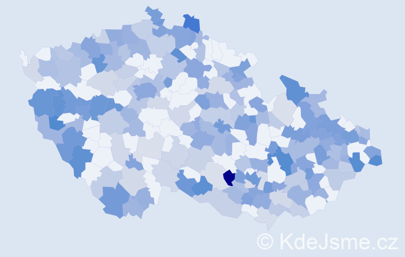 Jméno: 'Slavomíra', počet výskytů 409 v celé ČR
