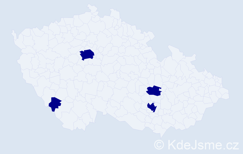 Jméno: 'Iljuše', počet výskytů 4 v celé ČR