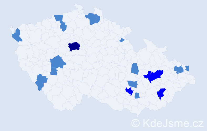 Jméno: 'Alexia', počet výskytů 23 v celé ČR
