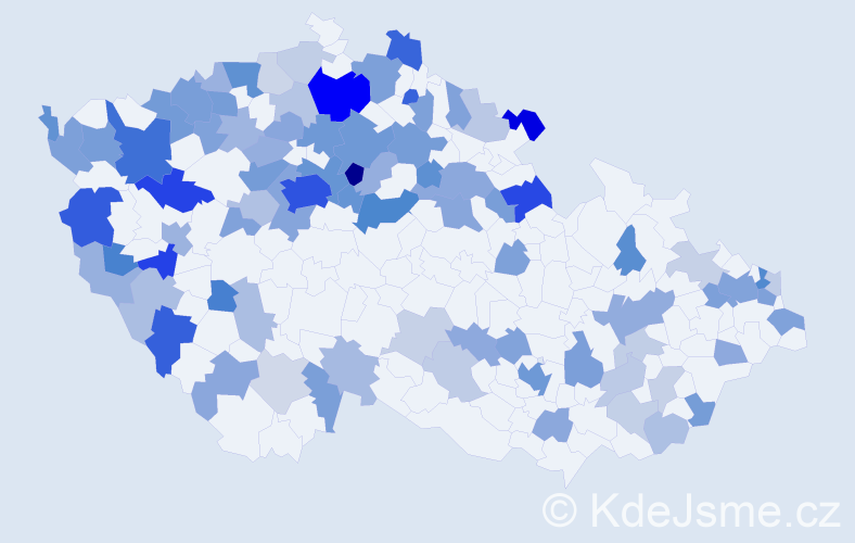 Jméno: 'Jurij', počet výskytů 221 v celé ČR