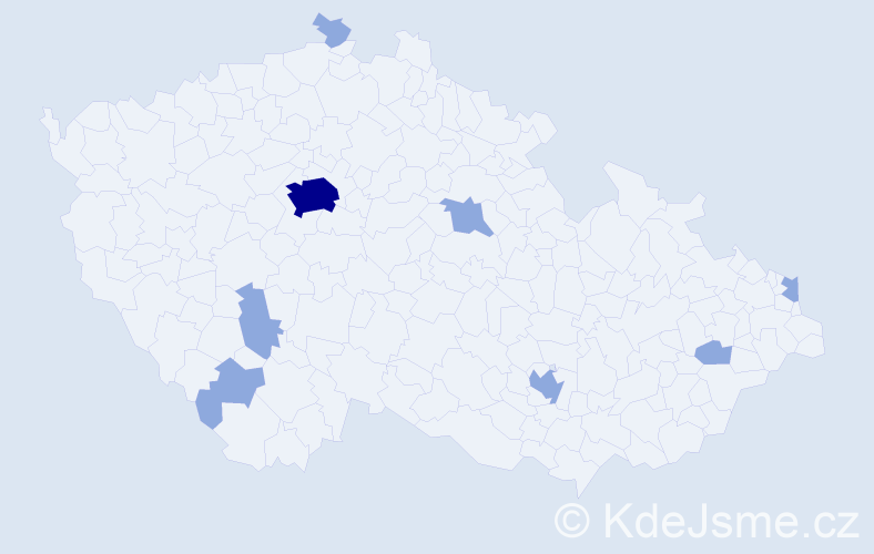 Jméno: 'Elmar', počet výskytů 12 v celé ČR