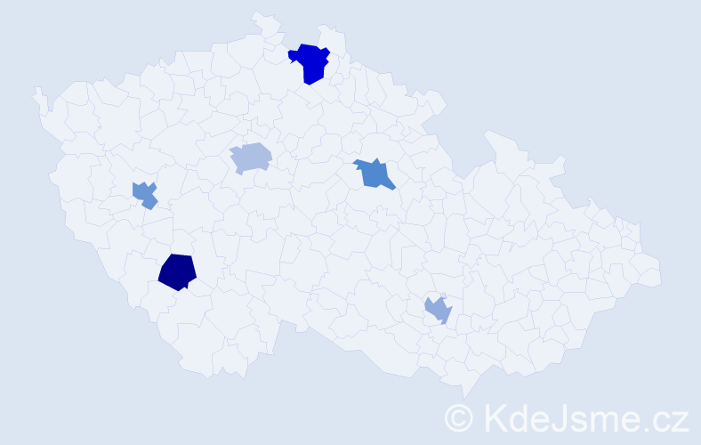 Jméno: 'Lukáš Jakub', počet výskytů 8 v celé ČR