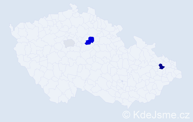 Jméno: 'Maxmiliána', počet výskytů 3 v celé ČR