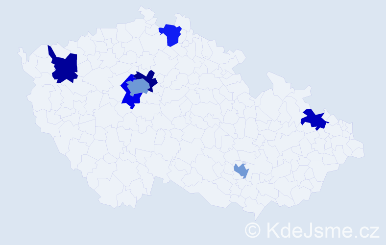 Jméno: 'Mehdi', počet výskytů 9 v celé ČR