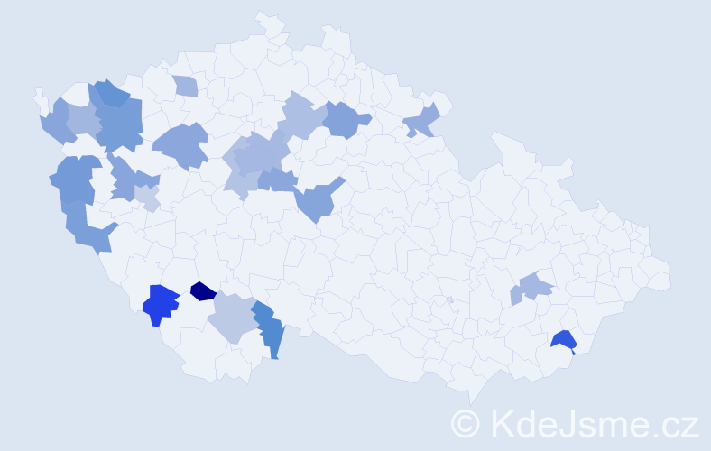 Jméno: 'Trong', počet výskytů 33 v celé ČR