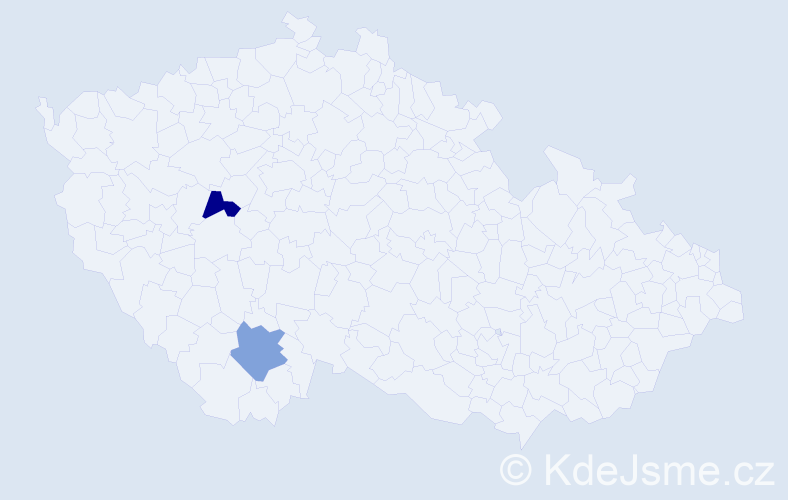 Jméno: 'Sára Ema', počet výskytů 2 v celé ČR