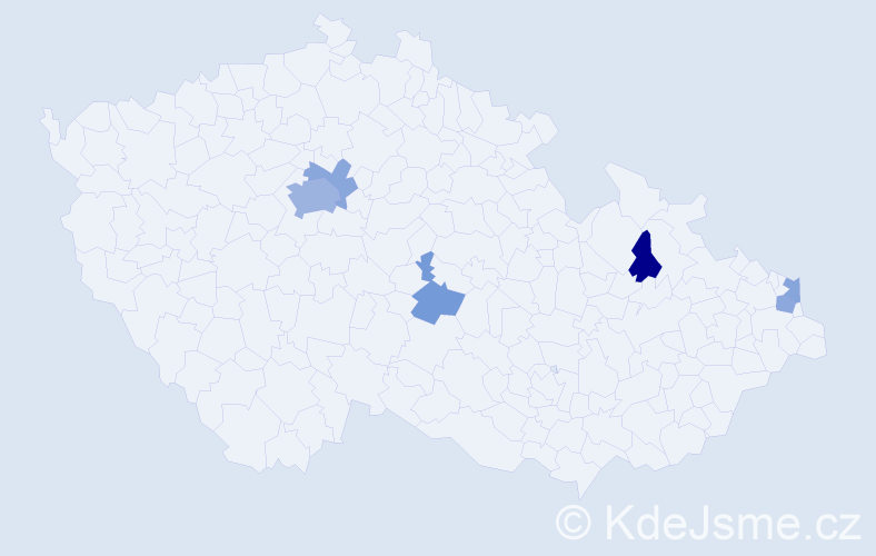 Jméno: 'Ksenia', počet výskytů 12 v celé ČR