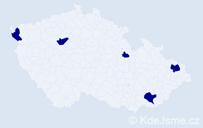 Jméno: 'Thuy Lien', počet výskytů 5 v celé ČR