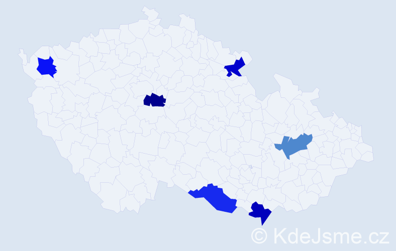 Jméno: 'Hoang Duong', počet výskytů 6 v celé ČR