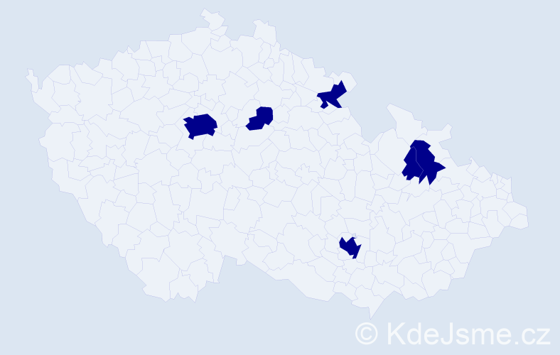 Jméno: 'Adam Miroslav', počet výskytů 6 v celé ČR