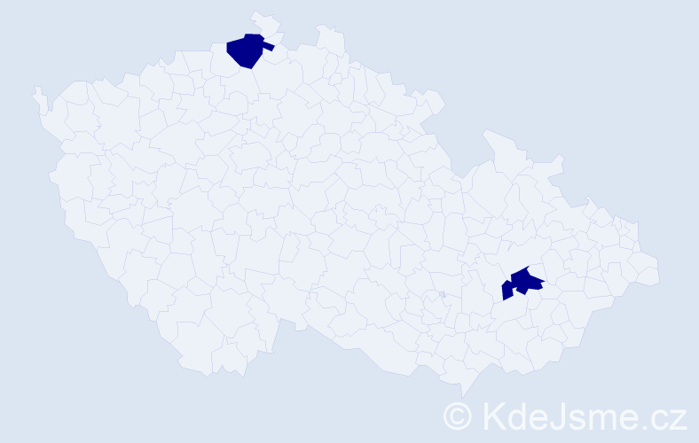 Jméno: 'Dželal', počet výskytů 2 v celé ČR