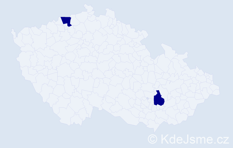 Jméno: 'Stamatula', počet výskytů 2 v celé ČR