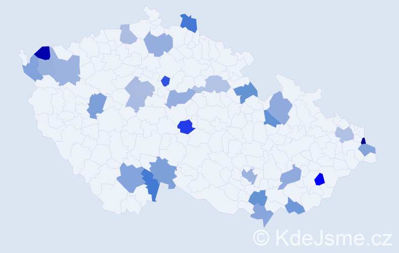 Jméno: 'Adam Jan', počet výskytů 40 v celé ČR