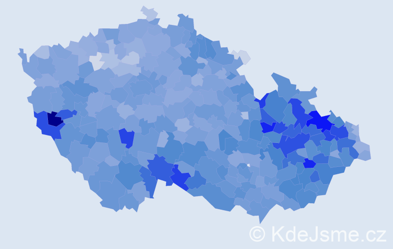 Jméno: 'Vendula', počet výskytů 13790 v celé ČR