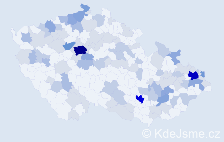 Jméno: 'Pamela', počet výskytů 232 v celé ČR