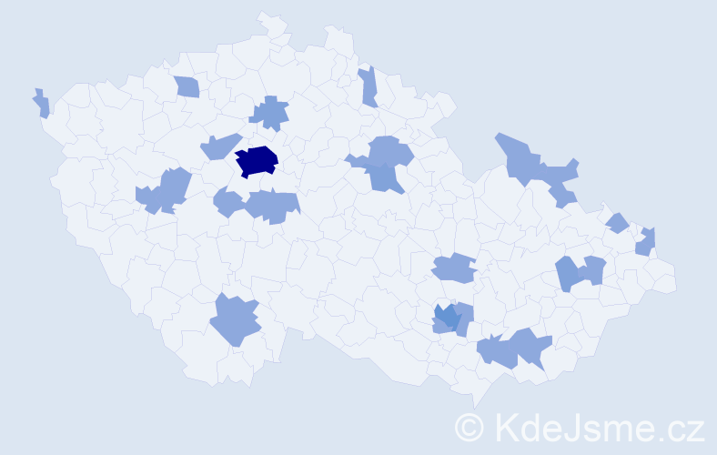 Jméno: 'Beatrix', počet výskytů 37 v celé ČR