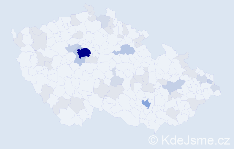 Jméno: 'Jonatan', počet výskytů 102 v celé ČR