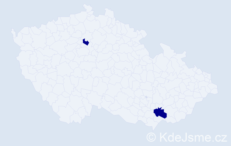 Jméno: 'Mićo', počet výskytů 2 v celé ČR