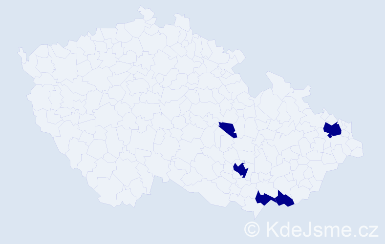 Jméno: 'Bao Chau', počet výskytů 5 v celé ČR