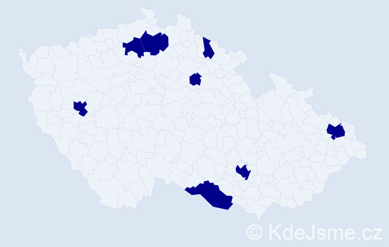 Jméno: 'Anh Thu', počet výskytů 8 v celé ČR