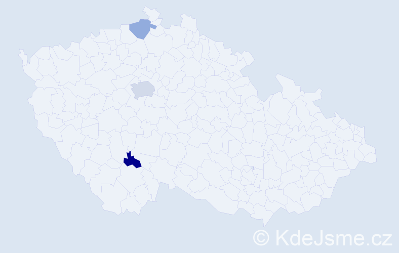 Jméno: 'Andrius', počet výskytů 5 v celé ČR