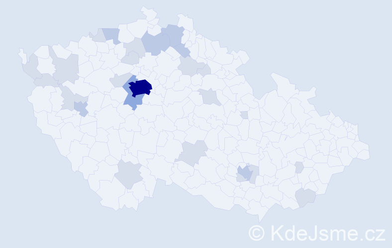 Jméno: 'Emiliya', počet výskytů 51 v celé ČR