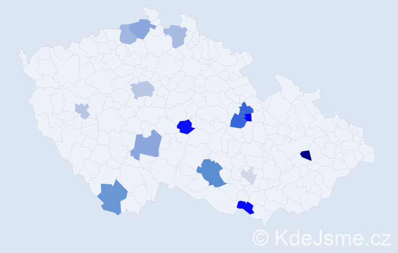 Jméno: 'Georgina', počet výskytů 20 v celé ČR