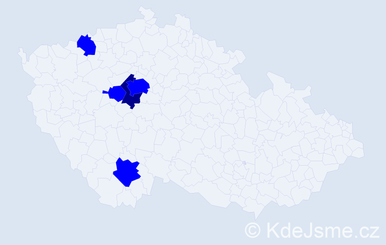 Jméno: 'Bülent', počet výskytů 6 v celé ČR