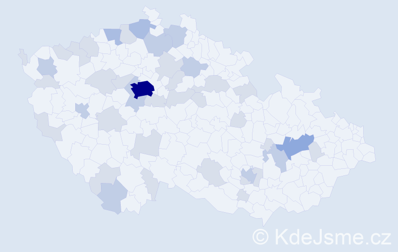Jméno: 'Ruslan', počet výskytů 75 v celé ČR