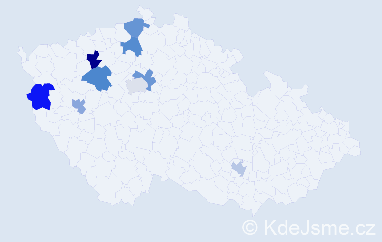 Jméno: 'Kordula', počet výskytů 9 v celé ČR