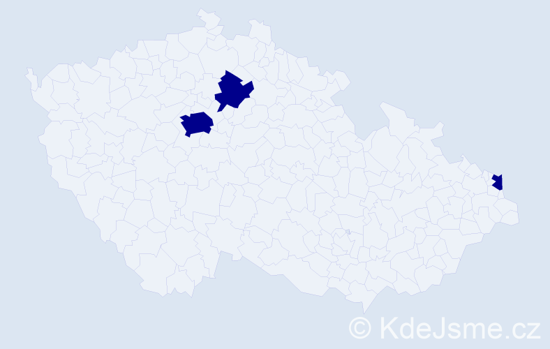 Jméno: 'Jan Krzysztof', počet výskytů 3 v celé ČR