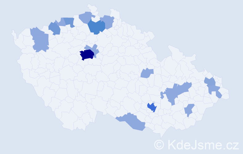 Jméno: 'Roger', počet výskytů 39 v celé ČR