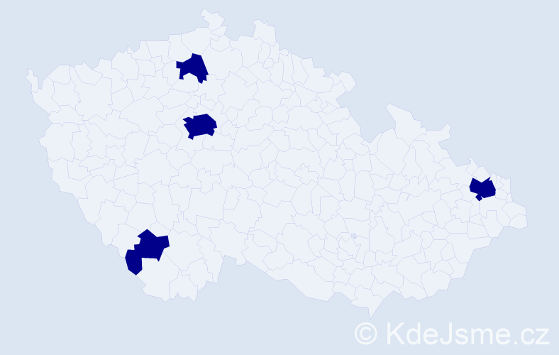 Jméno: 'David Michal', počet výskytů 4 v celé ČR