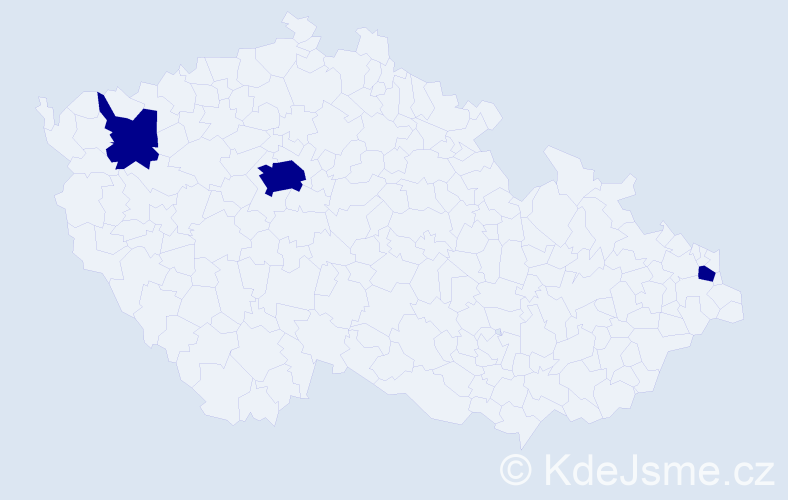 Jméno: 'Geňa', počet výskytů 3 v celé ČR