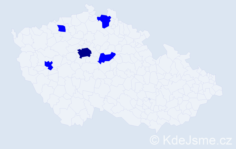Jméno: 'Giorgi', počet výskytů 6 v celé ČR