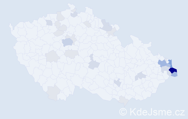Jméno: 'Janusz', počet výskytů 104 v celé ČR