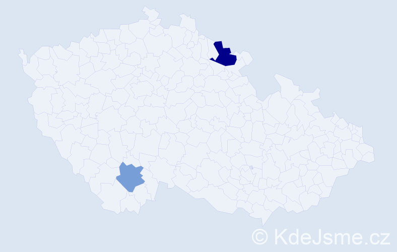 Jméno: 'Dietfried', počet výskytů 3 v celé ČR