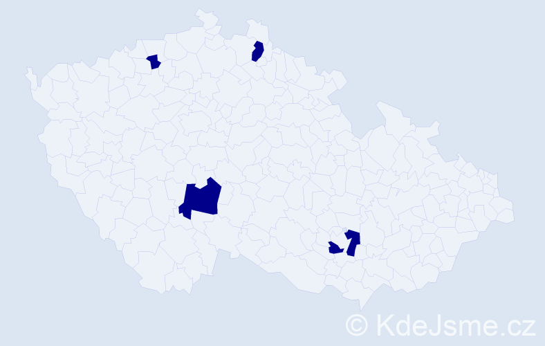Jméno: 'Nikolas Josef', počet výskytů 4 v celé ČR