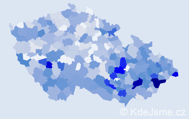 Jméno: 'Augustin', počet výskytů 1245 v celé ČR