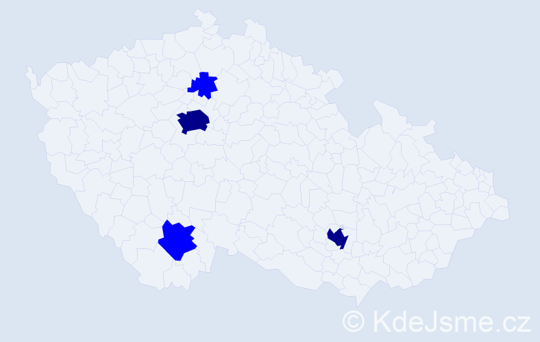 Jméno: 'Jarmila Marie', počet výskytů 6 v celé ČR