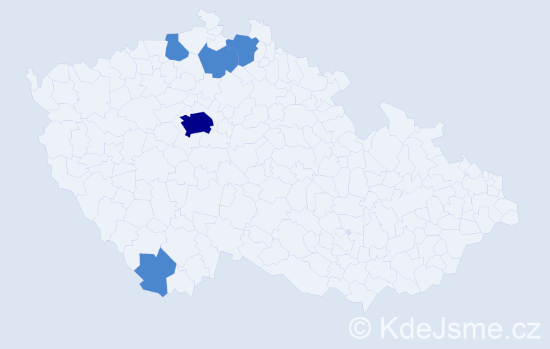 Jméno: 'Ferid', počet výskytů 7 v celé ČR