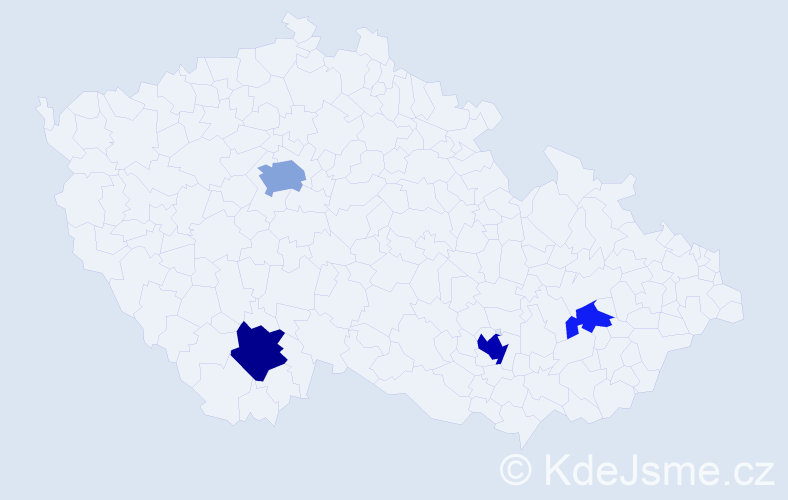 Jméno: 'Yan', počet výskytů 10 v celé ČR