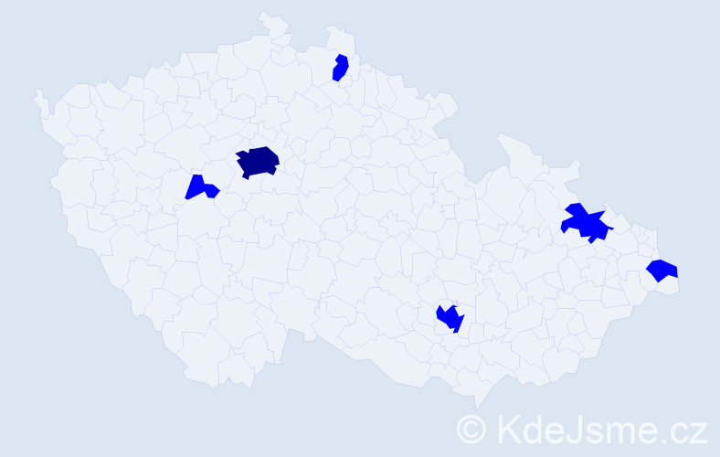 Jméno: 'Nefeli', počet výskytů 7 v celé ČR