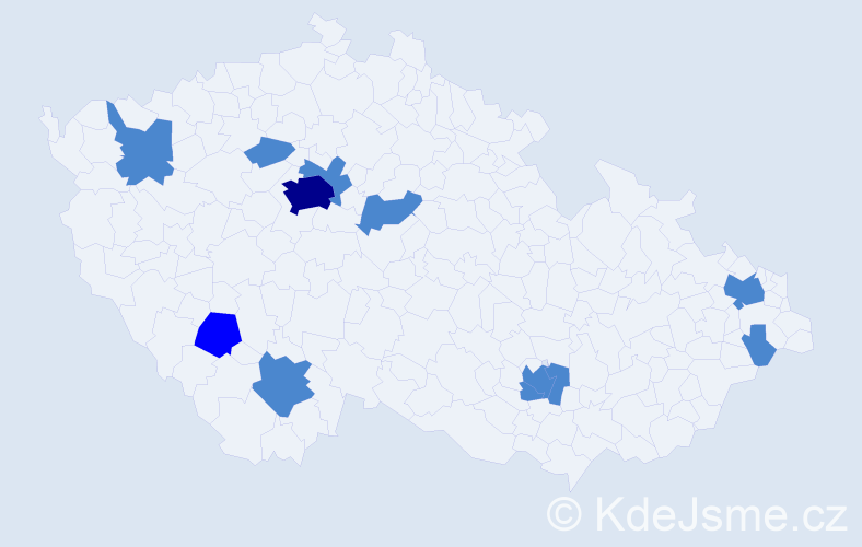 Jméno: 'Adléta', počet výskytů 14 v celé ČR