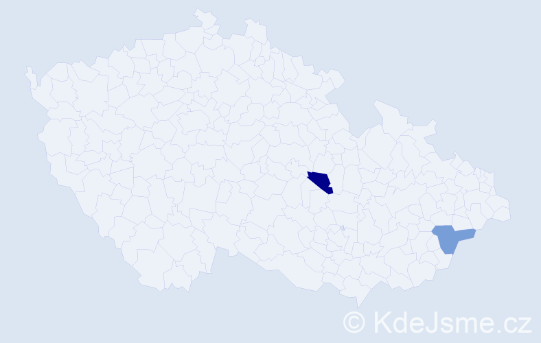 Jméno: 'Sebastian Erik', počet výskytů 2 v celé ČR