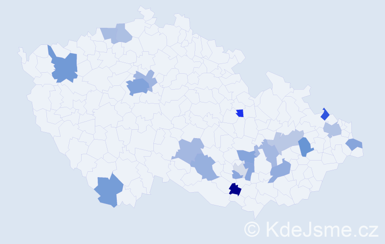 Jméno: 'Gloria', počet výskytů 34 v celé ČR