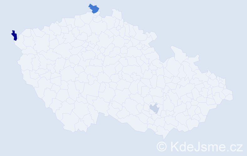 Jméno: 'Vitali', počet výskytů 3 v celé ČR